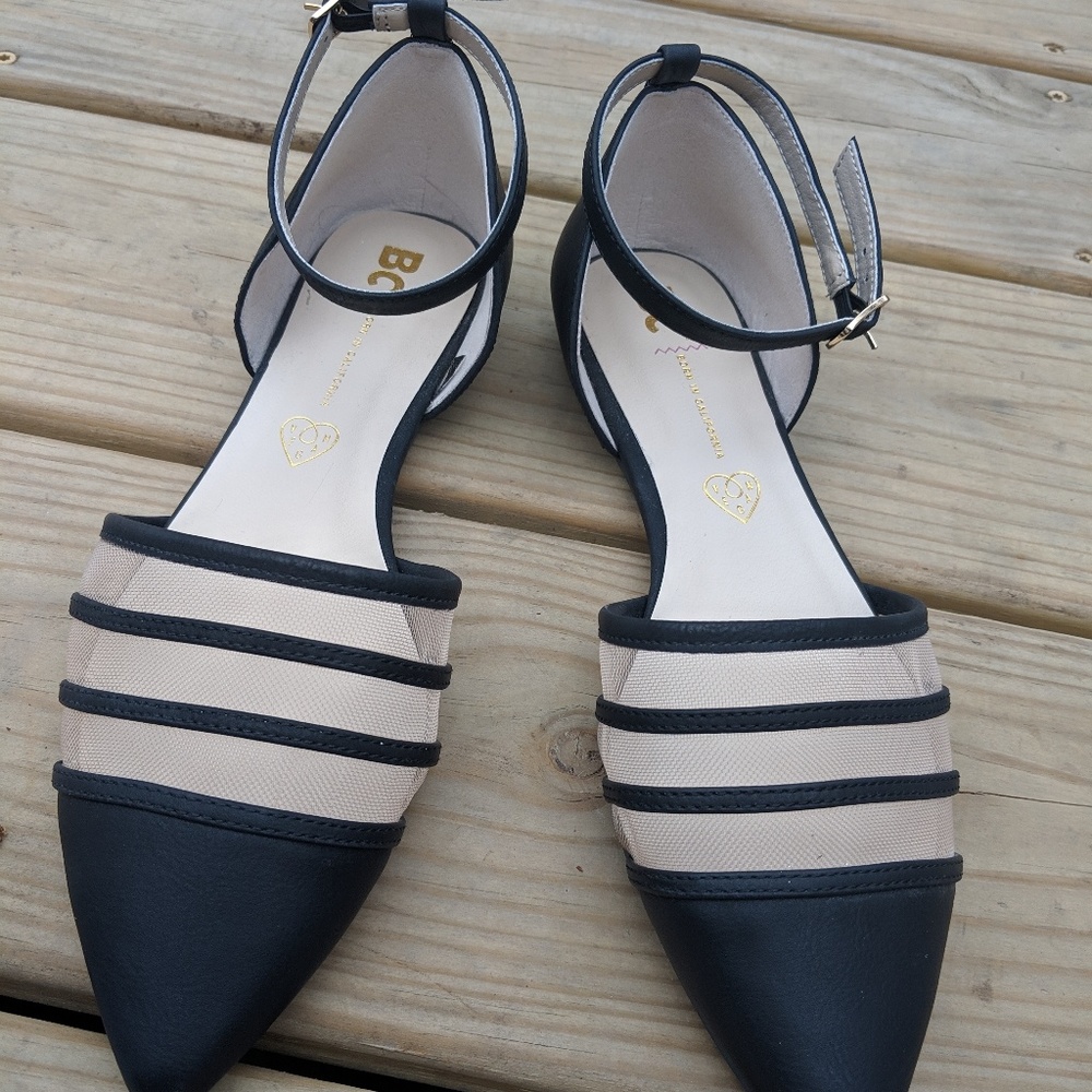 BC Born in California Black Dorsey Flats Size 7.5